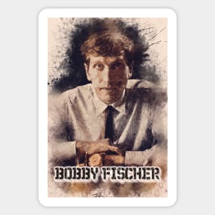 Bobby Fischer ✪ A TRIBUTE to The Legend ✪ Watercolor Portrait of a chess master Sticker